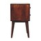 Homeroots 24" Chestnut Solid Wood Square Two Drawer Nightstand 651568 - alternate 8