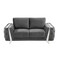 Homeroots 72in Dark Gray And Silver Velvet Loveseat 518574 - alternate 3