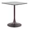 Homeroots 24" Gray Wood and Steel Faux Terrazzo Pedestal Base Square Dining Table 572244 - alternate 3