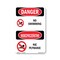 Signmission Safety Sign, OSHA Danger, 5" Height, No Swimming Bilingual, D-35-VP-1709 OS-DS-D-35-VP-1709 - alternate 1
