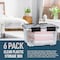 Lifemaster 53QT Stackable Storage Boxes, Clear Plastic, Secure Latches, Easy-Move Wheels, 6PK LIFCTN53 - alternate 6