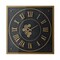 Homeroots 35" Black And Gold Glass And Metal Exposed Gear Square Wall Clock 485978 - alternate 1