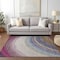Homeroots 10' X 14' Beige Purple And Ivory Abstract Washable Indoor Outdoor Area Rug 577288 - alternate 3