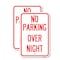 Signmission No Parking Overnight Parking Sign, 12'' X 18'' 2 Signs, Heavy Gauge Aluminum, 2PK A-1218-2PACK-23680 - alternate 1
