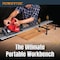 Powertec Arachni Flex 24in x 48in Foldable Workbench Tabletop w/8PCs Bench Dogs for 3/4in Dog Holes 72302 - alternate 4