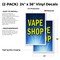 Signmission Vape Shop, Vinyl Decals Only 24 Inch x 36 Inch, Vinyl Decal, 2PK DSB-2436-2PACK-Vape Shop - alternate 2