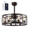 Jonathan Y Celeste 21.6" 6-Light Industrial Farmhouse 6-Speed Metal Mobile-App/Remote-Controlled Caged LED Ceil JYL9732A - alternate 1