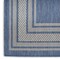 Homeroots 6' Denim Blue And Ivory Geometric Indoor Outdoor Runner Rug 572585 - alternate 5