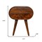 Homeroots 21" Brown Solid Wood Round Two Drawer Nightstand 651878 - alternate 4