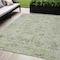 Homeroots 5' X 8' Artichoke Green Beige And Gray Damask Washable Indoor Outdoor Area Rug 604175 - alternate 1