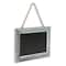 Homeroots 10" X 14" Gray Floral Metal Hanging Chalkboard 642299 - alternate 3