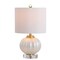 Jonathan Y Pearl 17.5" Glass/Crystal LED Table Lamp, White/Brass Gold JYL2076B - alternate 1