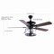 Jonathan Y Braxton 52" 4-Light Farmhouse Industrial Iron Drum Shade LED Ceiling Fan With Remote, Black/Clear JYL9620A - alternate 3