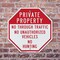 Signmission Private Property No Through Traffic, 6 Inch X 6 Inch, Plastic Sign OC-P-6-156 - alternate 4