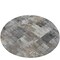 Homeroots 8' Pewter Khaki And Charcoal Round Abstract Washable Indoor Outdoor Area Rug 630785 - alternate 1