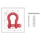Mytee Products 1 1/8in Anchor Shackle Forged Carbon Steel w/ Alloy Screw Pin WLL # 9.50 Tons SHACKLE-ANCHOR-SP-118 - alternate 4