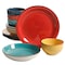 Gibson Home Gibson Color Speckle 12 Piece Mix and Match Double Bowl Dinnerware Set in 4 Assorted Colors 118379.12 - alternate 3