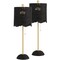 Jonathan Y Celerie 27.5" Coastal Bohemian Rattan/Iron Scalloped Buffet LED Table Lamp w/Pull Chain, Black/B, 2PK JYL1138C-SET2 - alternate 1