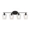 Jonathan Y Jayne 32" 4-Light Iron/Seeded Glass Cottage Rustic LED Vanity Light, Oil Rubbed Bronze JYL7548A - alternate 1
