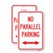 Signmission No Parallel Parking with Bidirectional Arrow, 18'' X 24'' 2 Signs, Heavy Gauge Aluminum, 2PK A-1824-2PACK-23820 - alternate 1