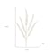 Homeroots Set of Two Gold And Clear Faux Crystal Beaded Linear Fern Wreath Sprays, 2PK 633189 - alternate 3