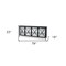 Homeroots 79in Black And White Iron Sideboard Soft Close with Four Glass Doors 611014 - alternate 4