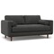 Homeroots 72" Gray Fabric Sofa With Ottoman With Brown Legs 641060 - alternate 3