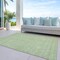 Homeroots 9' X 12' Artichoke Green Mint Green And Ivory Floral Washable Indoor Outdoor Area Rug 582318 - alternate 5