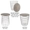Lavish Home Set of 2 End Tables Nesting Tables with Removable Wood Tops, Metal Basket Bases 80-ENDTBL-22 - alternate 3