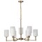 Nuvo Liam, 9 Light Chandelier, Burnished Brass, White Opal Glass 60/8209 - alternate 3
