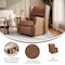 Flash Furniture Omma Swivel Glider Rocker Recliner Chair, Manual 360 Degree Swivel Wingback Recliner CY-RAC-537-CGNPU-GG - alternate 5