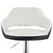 Elama 2 Piece Adjustable Faux Leather Bar Stool in White with Black Trim and Chrome Base ELM-705-WHT-BLK - alternate 2