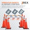 Jrex Safety Retractable Cone Bar Orange/White, 72 in to 120 in Length, 6PK CBO-JR-72/120-6PK - alternate 2