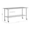 Flash Furniture Reader Work Table, 18 Gauge Stainless Steel Top Shelf, Undershelf and 4 Casters w/2 Locking NH-WT-3072-CAS-GG - alternate 4