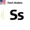 Aacc Self-Adhesive Vinyl Letter: S, Scale: 5 cm. Color: Black Font: Anders by, 4PK AACC-Anders-US-Black-M5x4 - alternate 1
