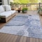 Homeroots 5' X 8' Sky Blue And Indigo Floral Washable Indoor Outdoor Area Rug 582243 - alternate 4