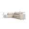 Homeroots Beige Italian Leather Reclining L Shaped Two Piece Corner Sectional 482251 - alternate 2