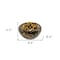 Homeroots 4" Amber And Black Cheetah Animal Print Glass Round Table Vase 574395 - alternate 4