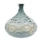 Homeroots 13" Light Blue Hammered Glass Table Vase 565470 - alternate 1