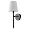 Jonathan Y Olivia 6.5 in. 1-Light Contemporary Traditional Candlestick Metal/Crystal LED Vanity Light w/Fabric JYL9920C - alternate 6
