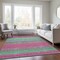 Homeroots 8' X 10' Blush Lime Green And Teal Blue Striped Washable Indoor Outdoor Area Rug 614800 - alternate 4