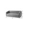 Homeroots 85" Gray Velvet Manufactured Wood Sofa 543936 - alternate 2