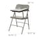 Flash Furniture Round Metal Tablet Arm Chair, Left Hand, Beige, Laminate, Grey HF-309AST-LFT-GG - alternate 5