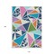 Homeroots 10' X 14' Dark Blue Green And Pink Geometric Washable Indoor Outdoor Area Rug 600413 - alternate 2