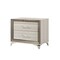 Homeroots 25" Silver And White Wood Lighted Two Drawer Nightstand 564664 - alternate 4