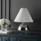 Jonathan Y Louisa 22.5" Mid-Century Modern Round Glass/Iron Pleated Shade LED Table Lamp, Smoke Gradient/Chrome JYL1139A - alternate 4