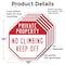 Signmission Private Property No Climbing Keep O, 10 inch X 10 inch, Aluminum Metal Signs, 5PK OC-A-5Pack-10-146 - alternate 6