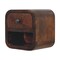 Homeroots 8" Chestnut Solid Wood One Drawer Floating Nightstand 722561 - alternate 1