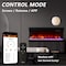 Edendirect 72 in. 3-Sided Freestanding Electric Fireplace Insert in Black with 13-Flame Colors, Remote Control ZR-BL72 - alternate 2