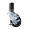 Service Caster 3.5'' Hard Rubber Swivel 1-5/8'' Expanding Stem Caster with Brake SCC-EX20S3514-HRS-TLB-158 - alternate 1